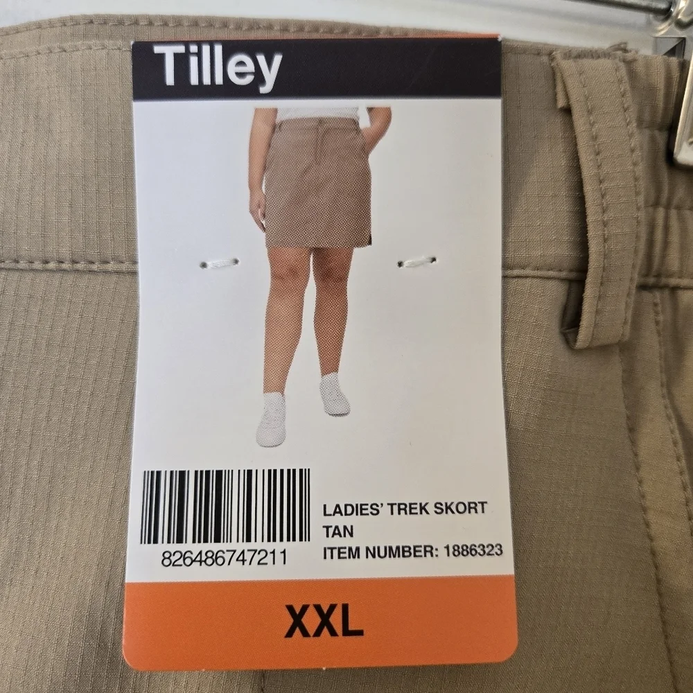 Tilley Ladies Tan Trek Skort With Stretch Ripstop Material Size XXL